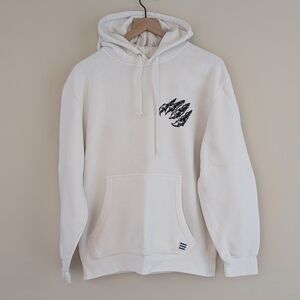 Classic White Hoodie with Graphic Detail